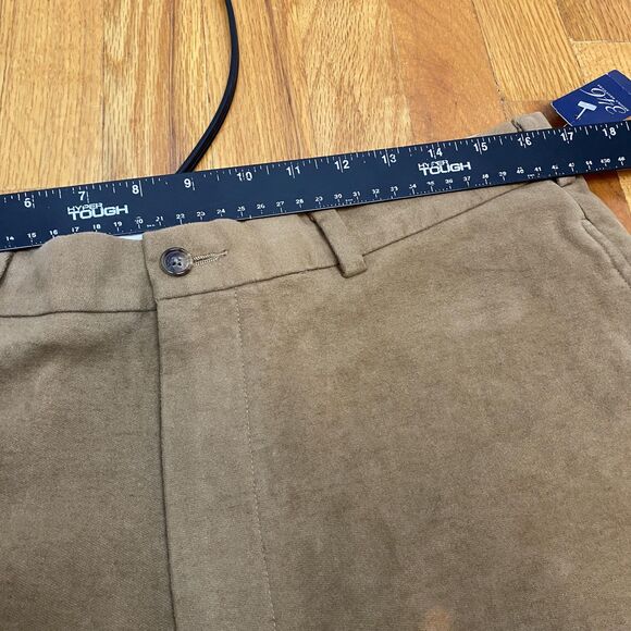 Brooks Brothers 346 Pants Mens 34x32 Brown Flat Front Dress‎ Chino 100% Cotton - Picture 10 of 13